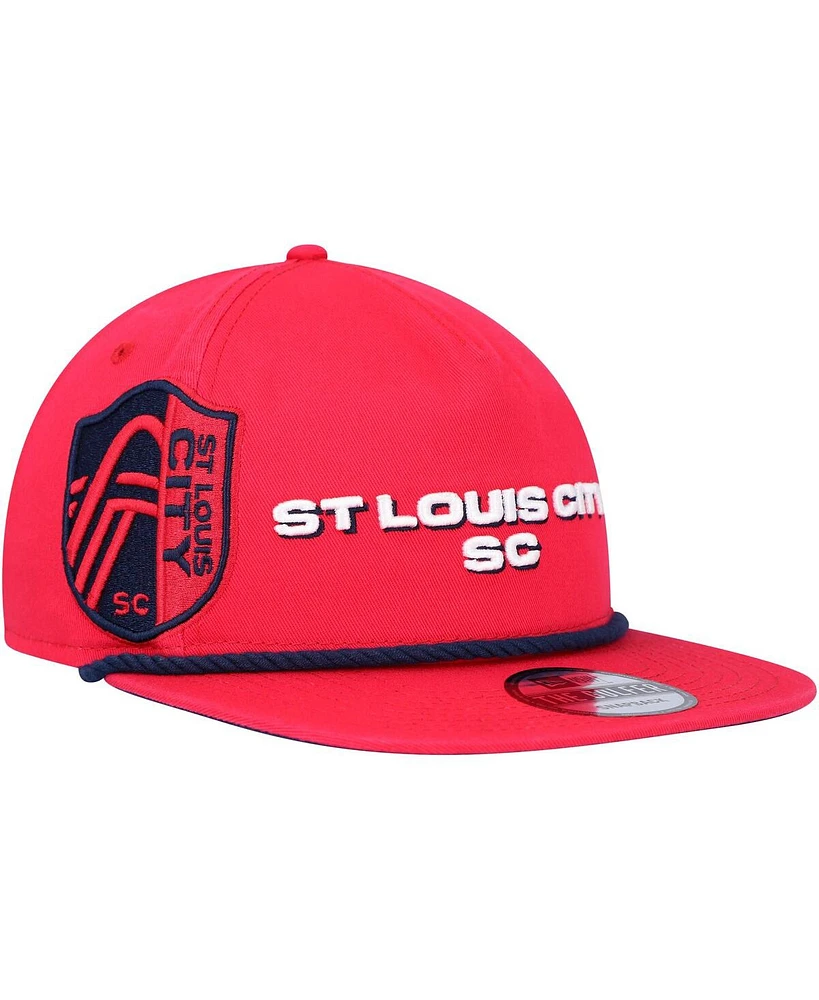 Men's New Era Red St. Louis City Sc Heritage The Golfer Snapback Hat