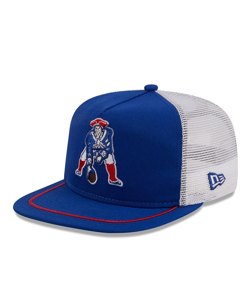 Men's New Era Royal, White New England Patriots Original Classic Golfer Adjustable Hat