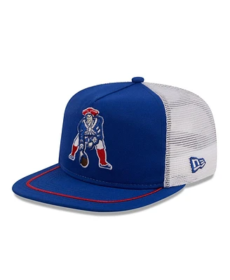Men's New Era Royal, White New England Patriots Original Classic Golfer Adjustable Hat