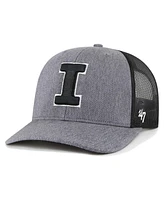 Men's '47 Brand Charcoal Illinois Fighting Illini Carbon Trucker Adjustable Hat