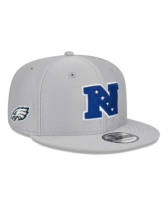 Men's New Era Gray Philadelphia Eagles 2024 Pro Bowl 9FIFTY Adjustable Snapback Hat
