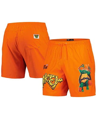 Men's Freeze Max Orange Teenage Mutant Ninja Turtles Mikey Defender Woven Shorts