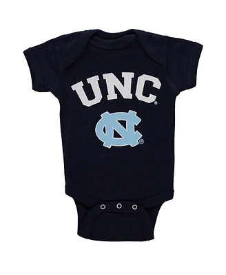 Baby Boys and Girls Navy North Carolina Tar Heels Arch & Logo Bodysuit