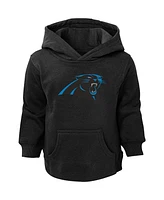 Toddler Boys and Girls Black Carolina Panthers Logo Pullover Hoodie