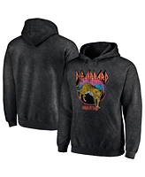 Men's Black Def Leppard High N' Dry Washed Pullover Hoodie