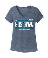 Women's Richard Childress Racing Team Collection Navy Kyle Busch Tri-Blend V-Neck T-shirt