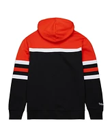 Men's Mitchell & Ness Black, Orange Philadelphia Flyers Head Coach Pullover Hoodie