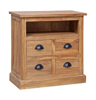 Side Cabinet 23.6"x11.8"x23.6" Solid Teak