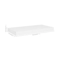 Floating Wall Shelves 4 pcs White 19.7"x9.1"x1.5" Mdf