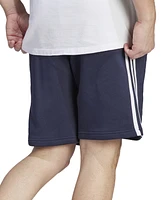 adidas Men's 3-Stripes 10" Fleece Shorts