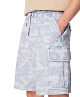 A|X Armani Exchange Men's Tonal Camouflage Drawstring Denim Cargo Shorts