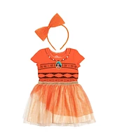 Disney Toddler Girls Moana Tulle Dress and Headband