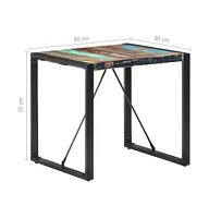 Dining Table 31.5"x31.5"x29.5" Solid Reclaimed Wood