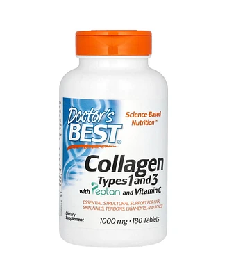 Doctor's Best Collagen Types 1 and 3 with Peptan and Vitamin C - 180 Tablets - Assorted Pre