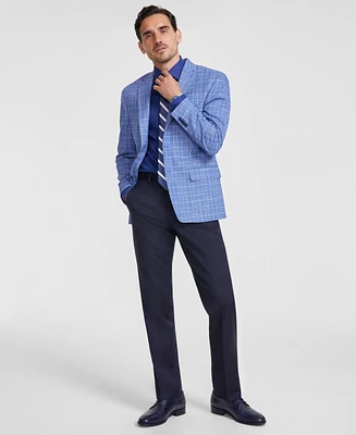 Michael Kors Men's Classic-Fit Blue Plaid Sport Coat