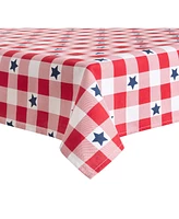 Martha Stewart Americana Stars Gingham Tablecloth 60" x 84"