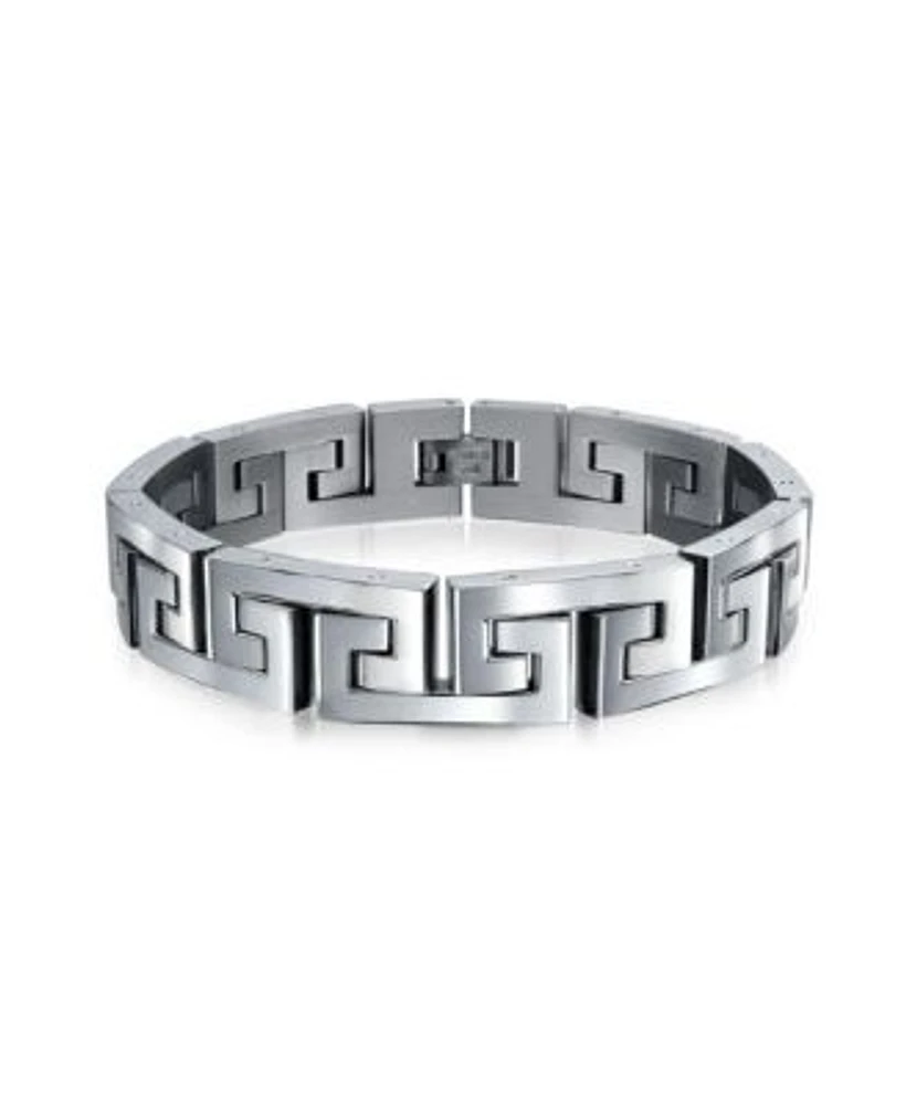 Bling Jewelry Masculine Geometric Chain Link Bracelet Men Black Gold Silver Tone 8.5 9