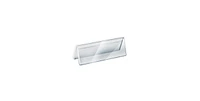 Azar Displays Two Sided Tent Style Clear Acrylic Sign Holder and Nameplate, Size: 11" W x 3" H on each side, 10-Pack