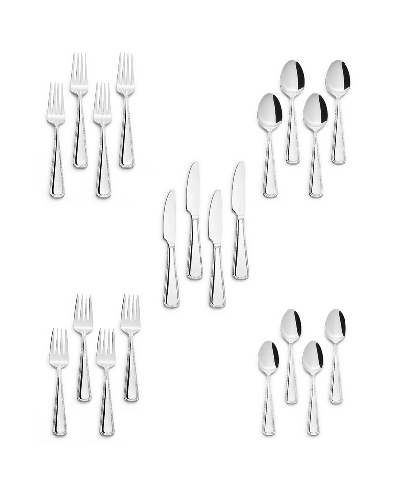 Kitchinox Stainless Steel Taylor Bead 20 Piece Flatware Set, Service for 4