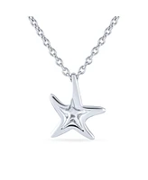 Bling Jewelry Ocean Lover Sea Tropical Beach Vacation Nautical Starfish Pendant Necklace For Women s Sterling Silver