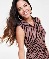 I.n.c. International Concepts Women's Sleeveless Printed Shirtdress, Created for Macy's