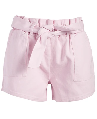 Grayson Threads Kids, The Label Big Girls Tie-Belt Cotton Twill Shorts