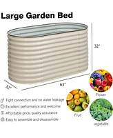 Aoodor 6-in-1 Modular Metal Raised Garden Bed 63" (L) x32" (W) x32" (H