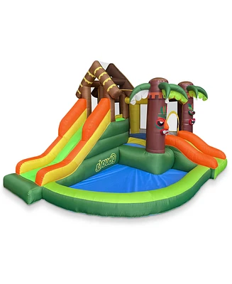 Cloud 9 Bounce House, Jungle Theme, with Blower & Two Slides