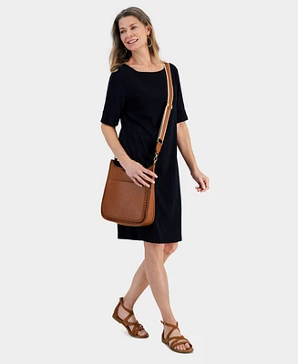 Style & Co Petite Boat-Neck Knit Dress, Created for Macy's
