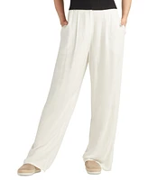 Bcx Juniors' Solid Paper-Bag-Fit Long Mid-Rise Pants