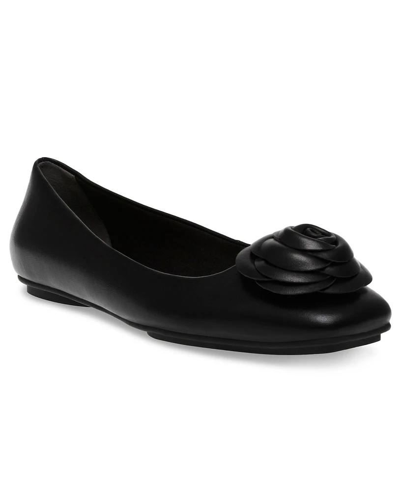 Anne Klein Women's Anastasia Flower Ornamented Ballet Flats