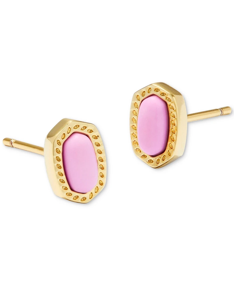 Kendra Scott 14k Gold-Plated Oval Stone Stud Earrings