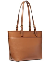 Michael Kors Medium Leather Top Zip Pocket Tote