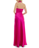 Taylor Women's High-Low Halter Gown