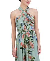 Eliza J Women's Floral-Print Halter Maxi Dress