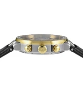 Versace Men's Swiss Chronograph Urban Mystique Black Leather Strap Watch 43mm