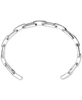 Diamond Link Cuff Bangle Bracelet (1/6 ct. t.w.) in Sterling Silver