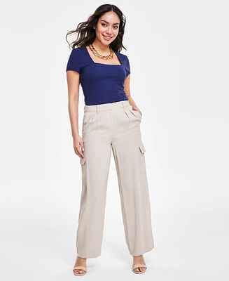 I.n.c. International Concepts Petite Wide-Leg Cargo Pants, Created for Macy's