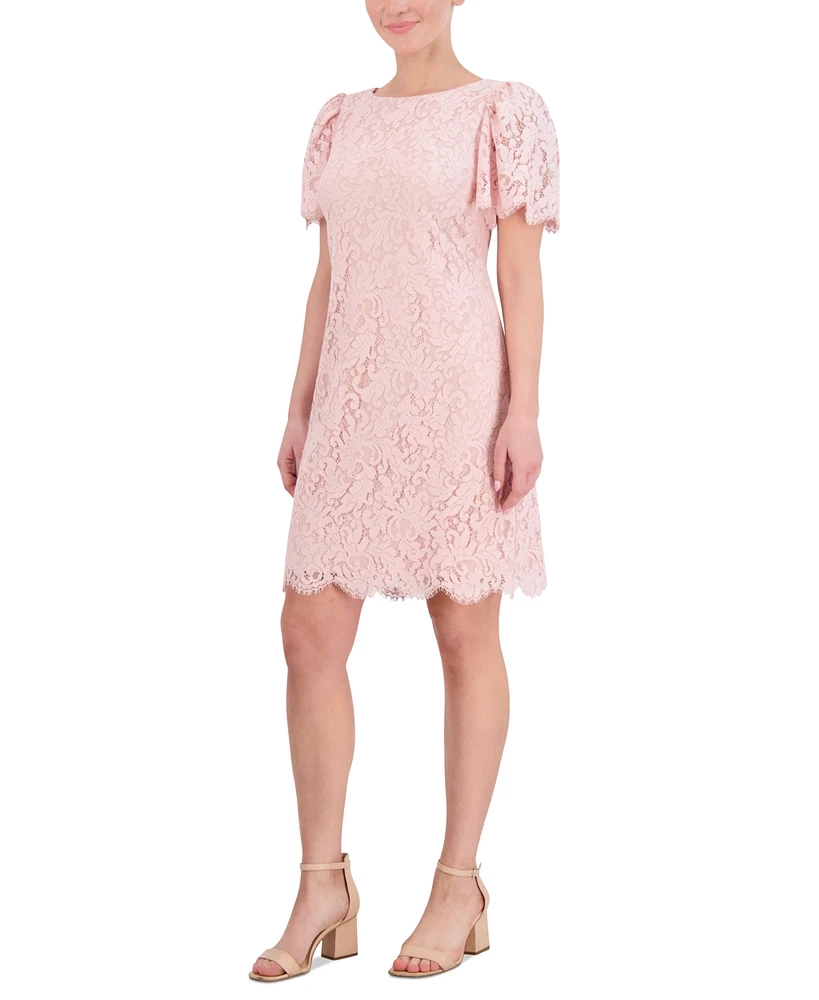 Jessica Howard Women's Short-Sleeve Lace Sheath Dress