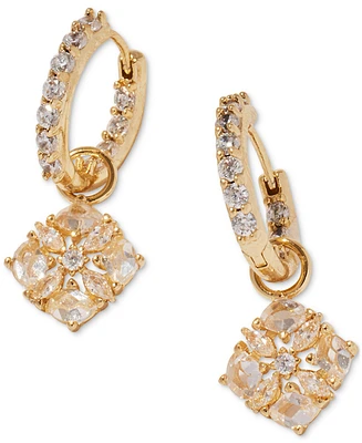 Kendra Scott 14k Gold-Plated Mixed Cubic Zirconia Charm Huggie Hoop Earrings