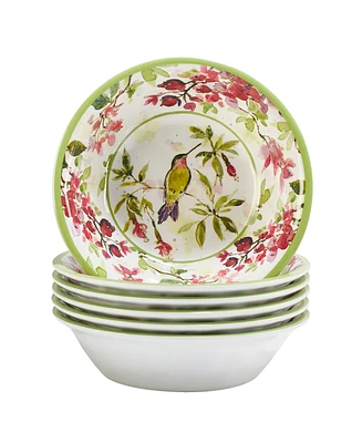 Certified International Hummingbirds Set of 6 All Purpose Bowl 7.5" x 2", Service For 6