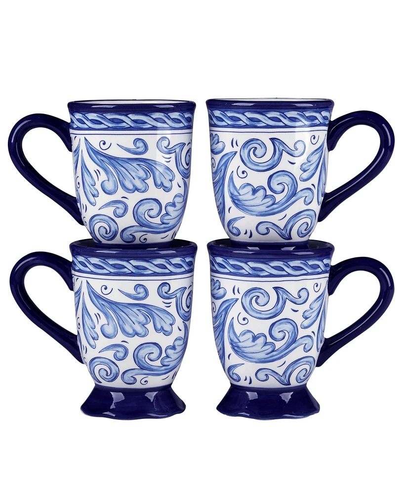 Certified International Veranda Set of 4 Mugs, 14 oz, Service For 4