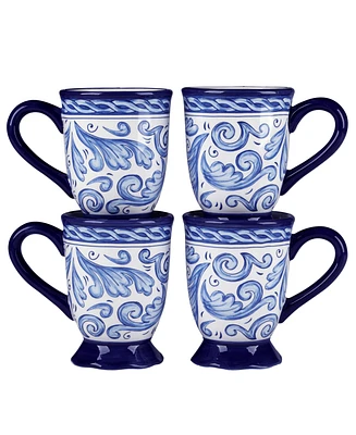 Certified International Veranda Set of 4 Mugs, 14 oz, Service For 4