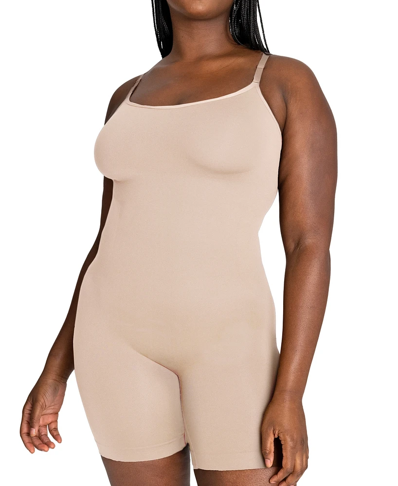 Shapermint Essentials Women's Scoop Neck Mid-Thigh Bodysuit 95002