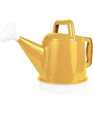 Bloem Deluxe Plastic Watering Can, Earthy Yellow, 2.5 Gallon Capacity