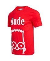 Men's and Women's Freeze Max Red The Simpsons Rude T-Shirt