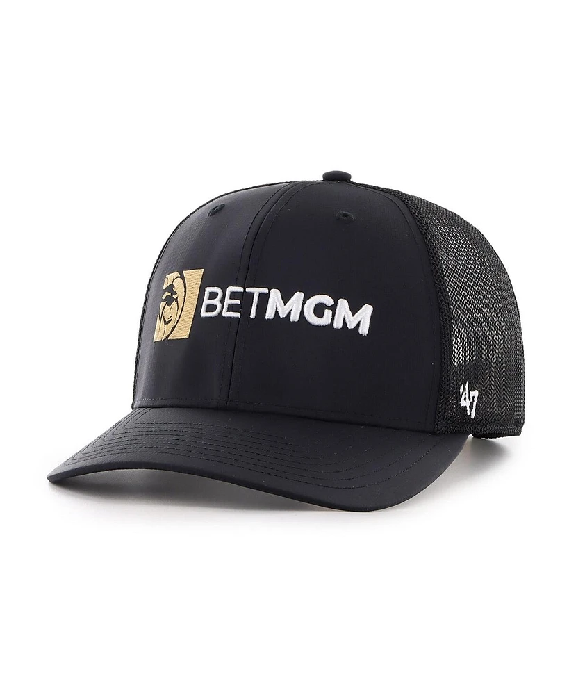 Men's '47 Brand Black Kyle Busch Bet Mgm Sure Shot Brrr Trucker Adjustable Hat