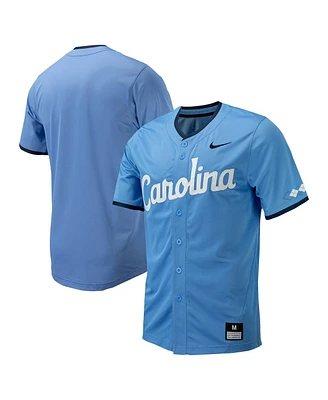 Men's Nike Carolina Blue North Tar Heels Replica Full-Button Baseball Jersey