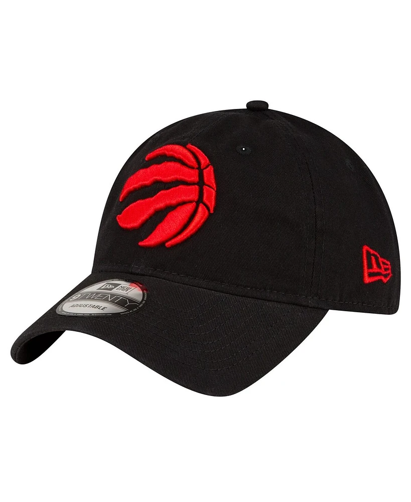 Men's New Era Black Toronto Raptors Team 2.0 9TWENTY Adjustable Hat