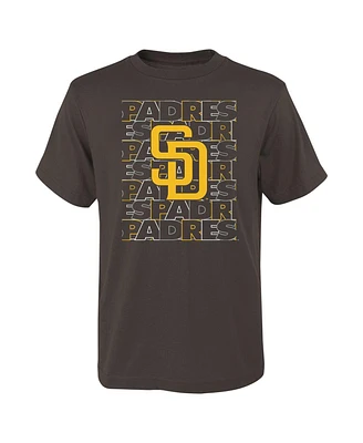 Big Boys Fanatics Brown San Diego Padres Letterman T-shirt